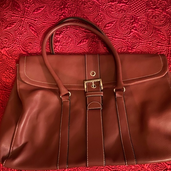 Non branded pleather shoulder bag brick red - Picture 15 of 16